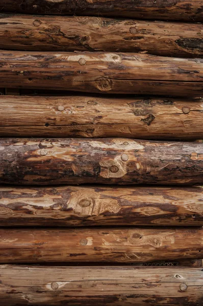 Sterta drewnianych pni na zimę — Zdjęcie stockowe