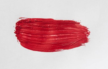 Kırmızı Soyut Vuruş. Renkli raster suluboya fırça darbesi