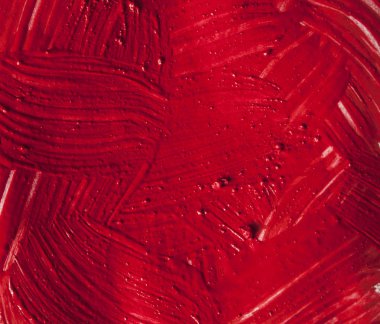 Kırmızı Soyut Vuruş. Renkli raster suluboya fırça darbesi