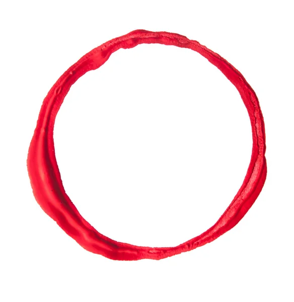 Okrąg wokół ramki jako element projektu, z pociągnięciem pędzla — Zdjęcie stockowe
