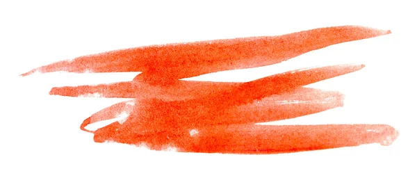 Watercolor Red Brush Stroke White Paper Background — Stock Photo, Image