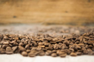 Kavrulmuş kahve çekirdeklerinin arka planı