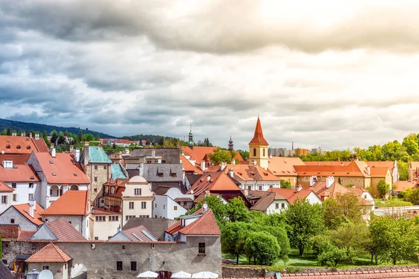 Minorite Manastırı Eski Cesky Krumlov Kasabası Manzarası Çek Cumhuriyeti — Stok fotoğraf