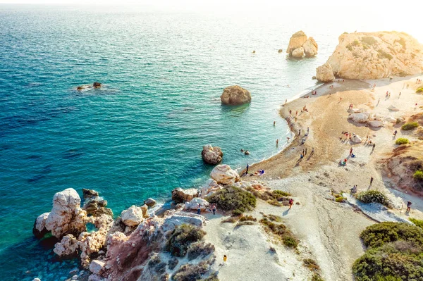 Aphrodite Petra Tou Romiou Doğum Yeri Baf Bölgesi Kıbrıs — Stok fotoğraf