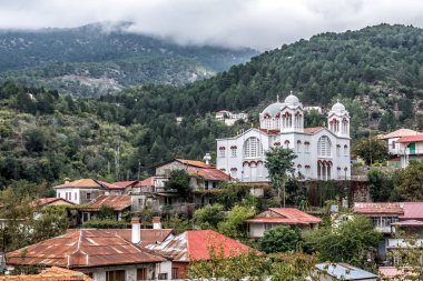 Lefkoşa Bölgesi Kıbrıs Troodos Dağları'Pedoulas Köyü.