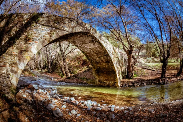 Kelefos Tzelefos Most Najsłynniejszy Nadal Pozostały Średniowiecznych Weneckich Mostów Cyprze — Zdjęcie stockowe