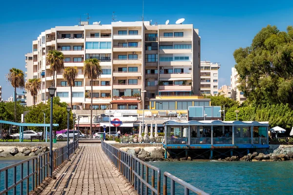 Limassol Stadtzentrum Mit Pier Und Restaurants Zypern — Stockfoto