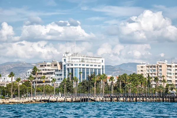 Malebný Pohled Nábřeží Limassol Moře Kypr — Stock fotografie