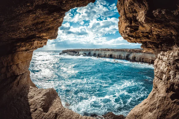 Ayia Napa Havet Grottor Famagusta District Cypern — Stockfoto