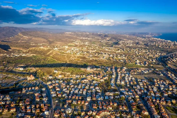 Aerial View Neighborhood Suburban Limassol Cyprus — Stock Photo, Image