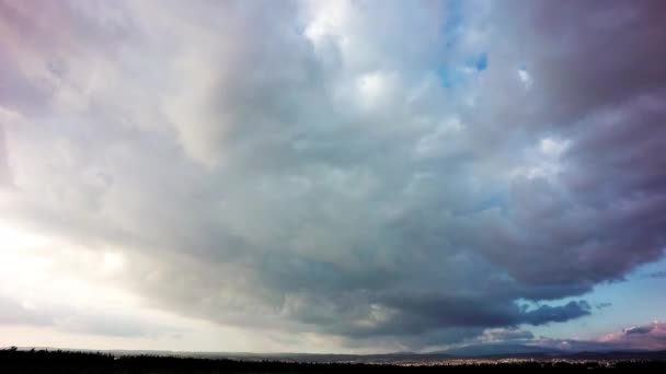 Atardecer Lapso Tiempo Sobre Campo Rural — Vídeos de Stock