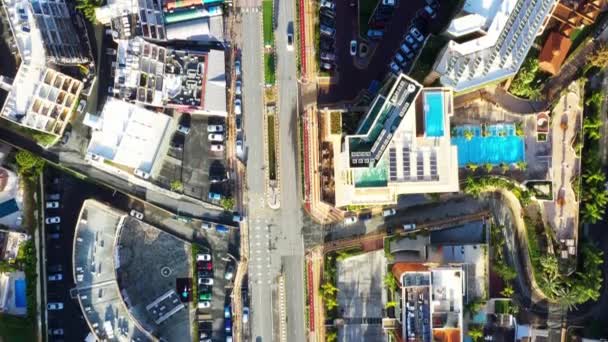 Vista Aerea Sulla Città Con Strade Case Edifici Parcheggi Limassol — Video Stock