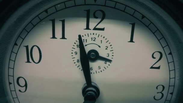 Vintage Clock Face Close Timelapse Video — Stock Video