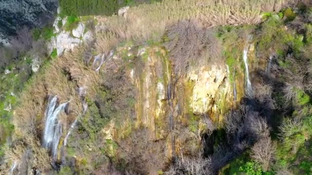 Cachoeiras Paraíso Perto Aldeia Abandonada Trozena Limassol District Chipre — Vídeo de Stock