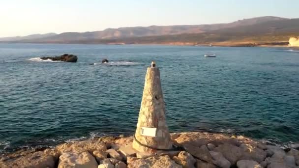 Létání Nad Rybářským Přístavem Vesnici Pegeia Paphos District Kypr — Stock video
