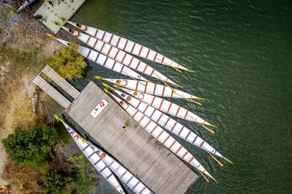 Όψη του κενού ξύλινου Dragonboat — Φωτογραφία Αρχείου