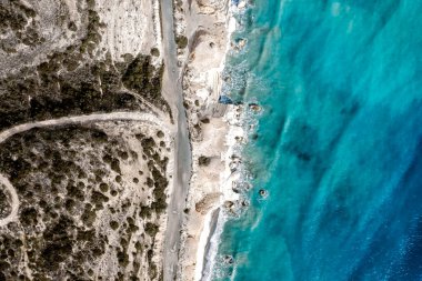 Agios Georgios Alamanou plajı. Limasol İlçesi, Kıbrıs
