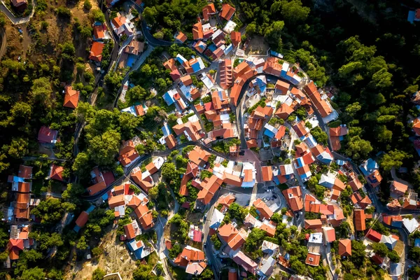 Foini village overhead view. Limassol District, Cyprus