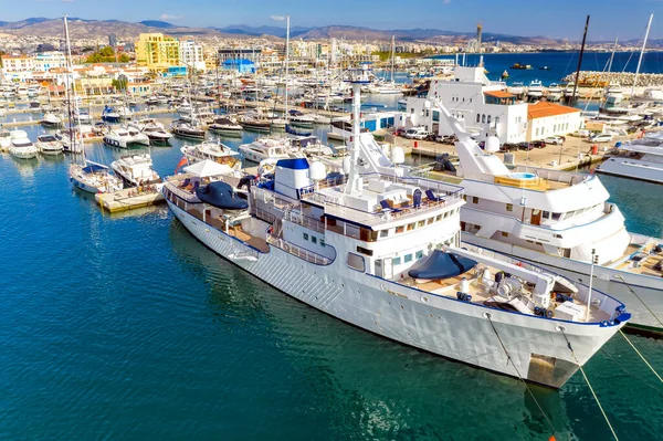Краєвид Супер Яхти Лімасол Марина Кіпр — стокове фото