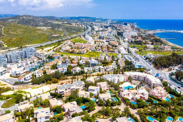Вид Воздуха Жилые Дома Районе Агиос Тихон Лимассол Cyprus — стоковое фото