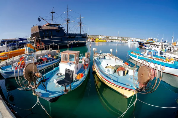 Tradiční Rybářské Lodě Přístavu Ayia Napa Famagusta District Kypr — Stock fotografie