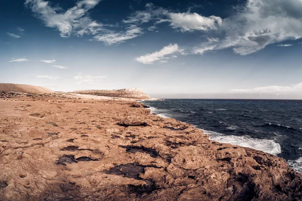 Cape Greco Ulusal Orman Parkı Nın Rocky Sahili Famagusta Distict — Stok fotoğraf