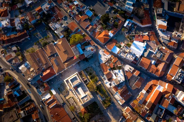 Bovenaanzicht Het Centrale Plein Oude Binnenstad Van Limassol Cyprus — Stockfoto