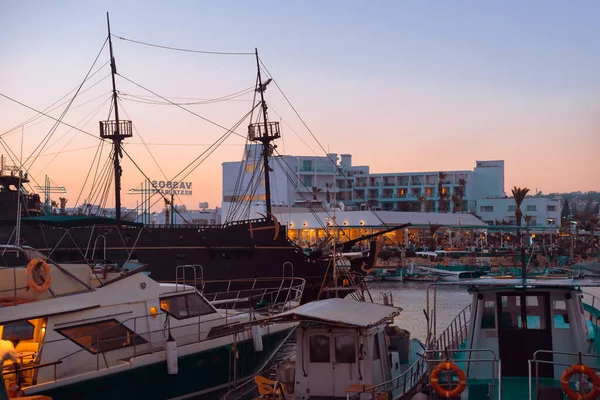 Ayia Napa Zypern August 2019 Blick Auf Den Hafen Bei — Stockfoto