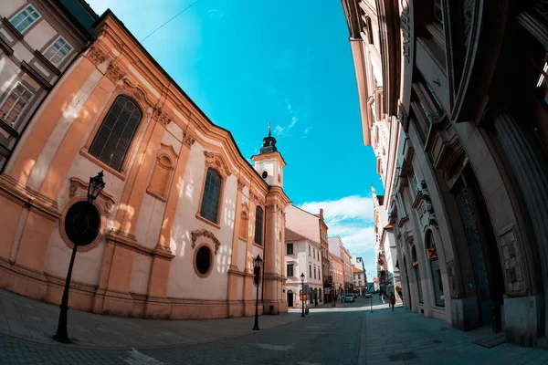Pilsen Plzen República Checa Maio 2018 Vista Rua Smetany Com — Fotografia de Stock