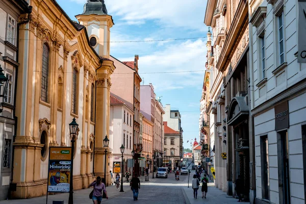 Pilsen Plzen Czech Republic May 2018 View Smetany Street Ann — стоковое фото