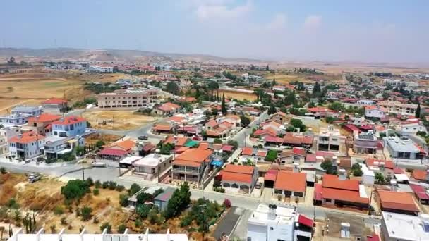 Tersefanou Köyünün Üzerinde Uçuyor Larnaca Bölgesi Kıbrıs — Stok video