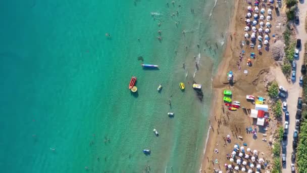 Letecký Záběr Coral Bay Beach Paphos District Kypr — Stock video
