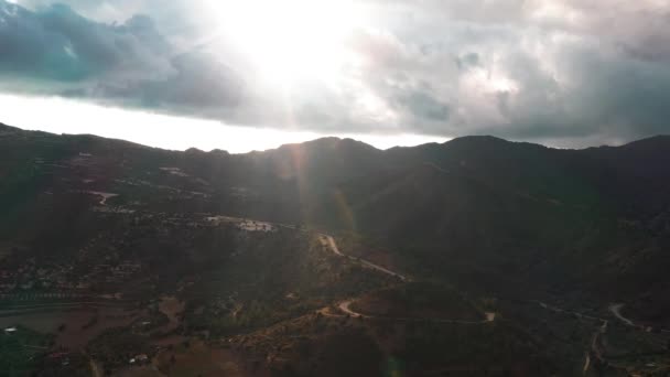Ορεινό Τοπίο Κοντά Στο Χωριό Lfekara Επαρχία Λάρνακας Κύπρος — Αρχείο Βίντεο