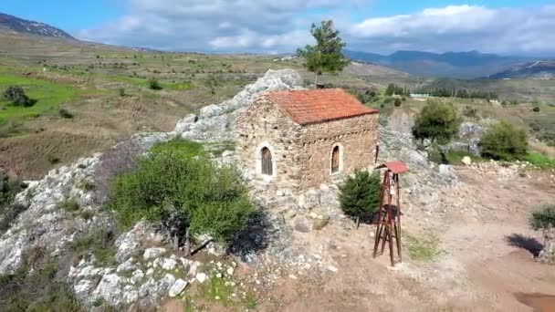 Die Kirche Agios Nikolaos Galataria Distrikt Paphos Zypern — Stockvideo