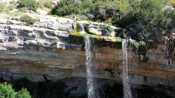 Waterval Van Prasteio Avdimou Nog Steeds Beelden Cyprus — Stockvideo