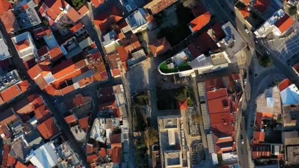 Overheadbilder Den Gamla Staden Limassol Cypern — Stockvideo