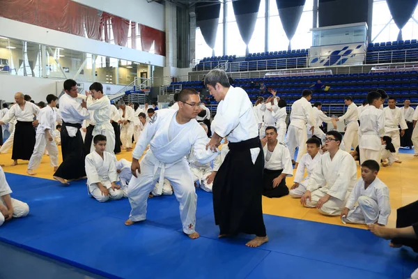 Bishkek Kyrgyzstan Mei 2018 Seminar Aikido Onder Leiding Van Japanse — Stockfoto