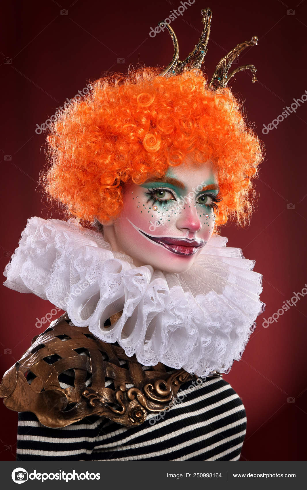 Cute Red Haired Clown Stock Photo C Novoselov 250998164