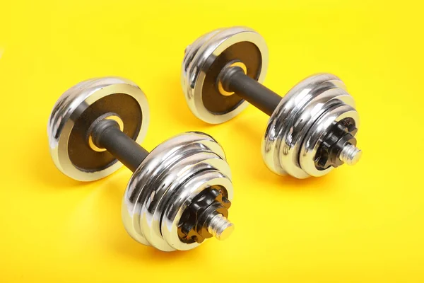 Dumbbells for sports and fitness. — Stock Photo, Image