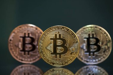 Altın Bitcoin Kripto para birimi. Yeni Sanal Para Konsepti.