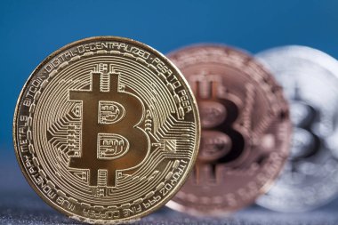 Altın Bitcoin Kripto para birimi. Yeni Sanal Para Konsepti.