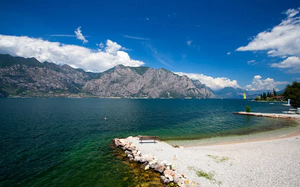 Mooie Kust Van Het Gardameer Italië — Stockfoto