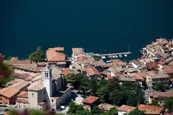 Mooie Schilderachtige Lago Garda Weergave Van Malcesine Dorp Italië — Stockfoto