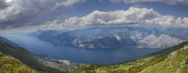 Panoramic View Lake Garda Monte Baldo — Stock Photo, Image