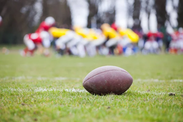 Close American Football Field Players Background — Stock Photo, Image