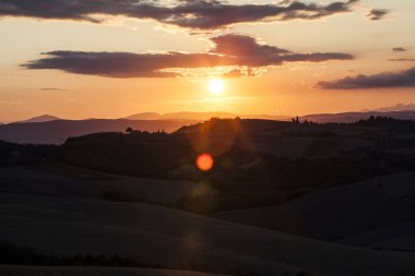 Toskana güzel gün batımı