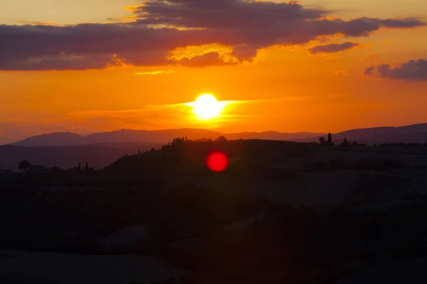 Красивый Закат Тоскане — стоковое фото