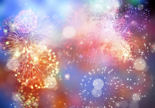 Feuerwerk Neujahr Und Kopierraum Abstrakter Feiertagshintergrund — Stockfoto