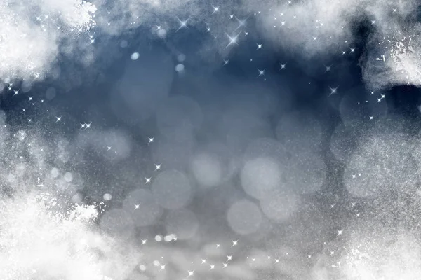 Magic Holiday Glitter Background Blinking Stars Ice Blurred Bokeh Christmas — Stock Photo, Image