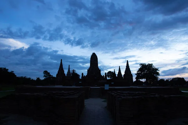 Tempio di Wat Chaiwatthanaram nel Parco Storico di Ayuthaya, UNESCO — Foto Stock